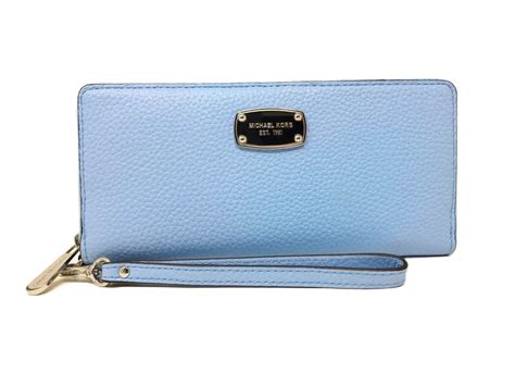 michael kors jet set item travel continental leather electrc blue